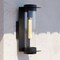 Vaxcel Brighton Light 14in H Black Contemporary In/Outdoor Wall Lantern Fixture with Cylinder Clear Glass T0711 - alternate 1